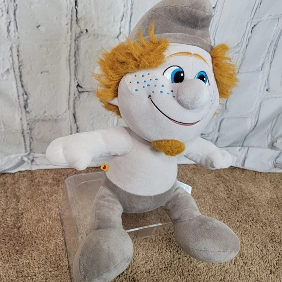 Build A Bear SMURF Naughty Hackus Gray Plush BABW The Smurfs Movie 2 Two Stuffed - Picture 2 of 8